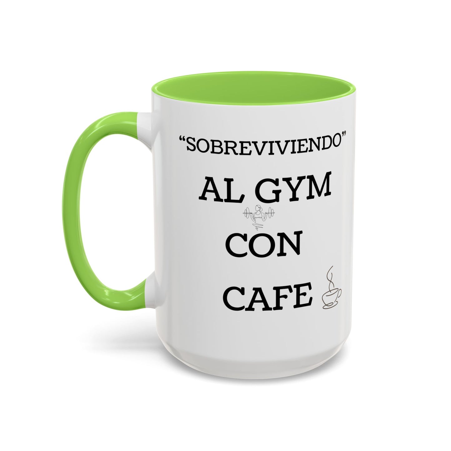 Spanish Coffee Mug – “Sobreviviendo al Gym con Café” 11oz/15oz