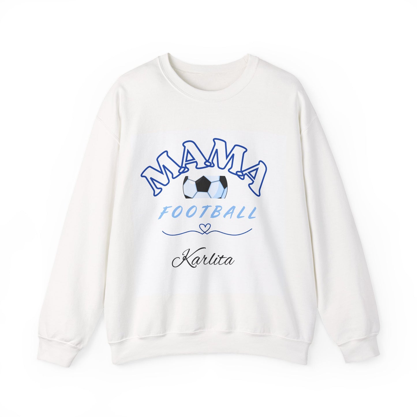 Mama Football Crewneck Sweatshirt — Personalized Soccer Mom Pullover