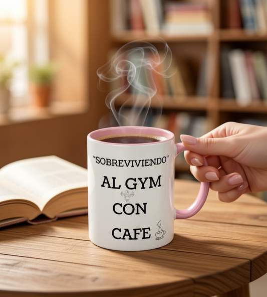 Spanish Coffee Mug – “Sobreviviendo al Gym con Café” 11oz/15oz